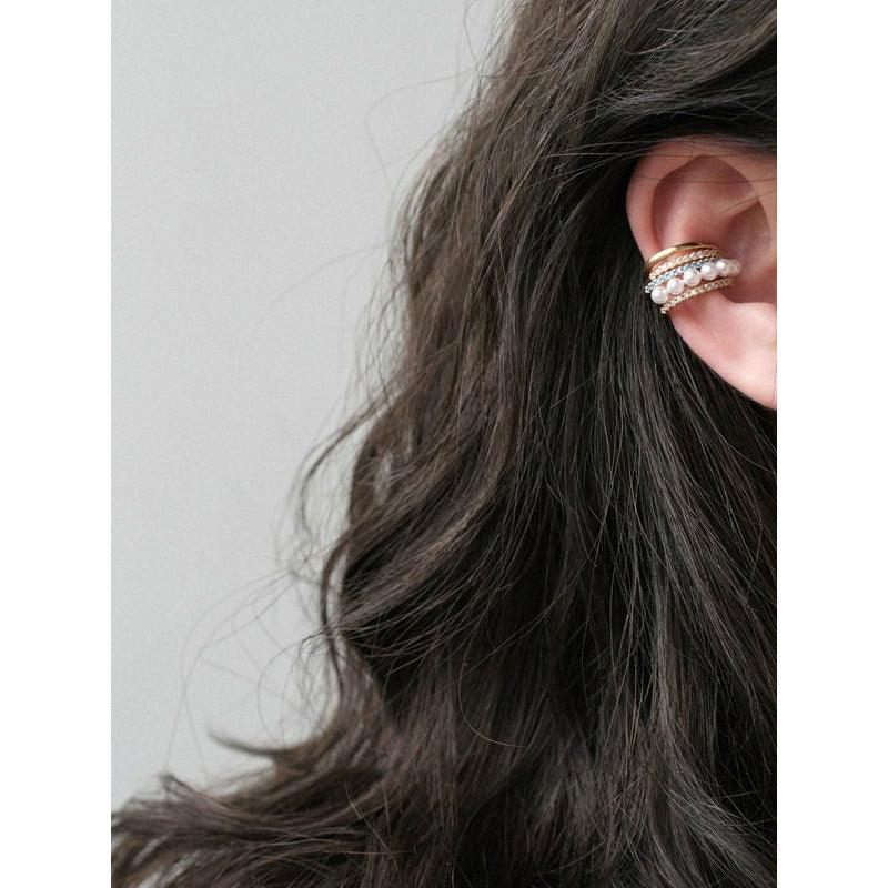 lovevop 1PC Retro Simple Multi-Layer Ear Clip Earrings