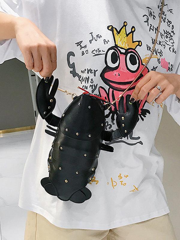 lovevop Stylish Cute Crayfish Shape PU Bags