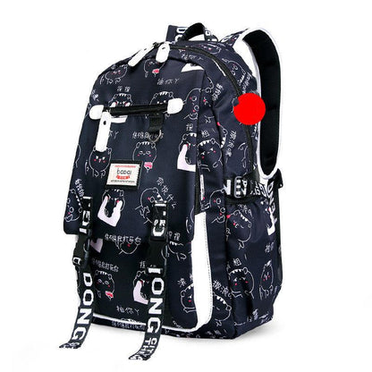 lovevop Female Backpack Student School Bag Junior High School Student High School Student Student Backpack Printing