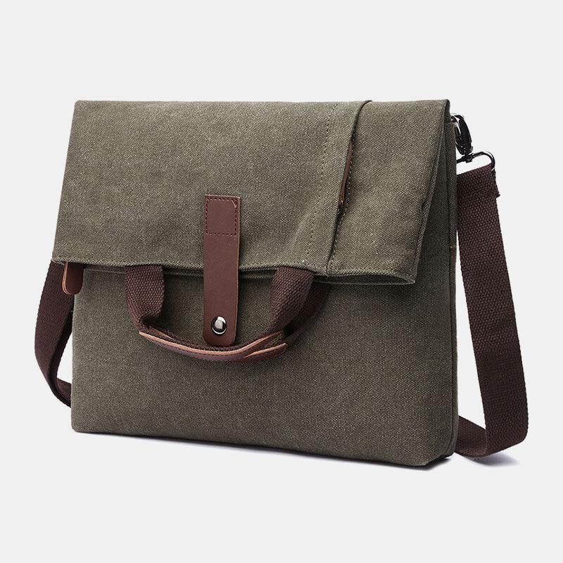 lovevop Men Canvas Anti-theft Water-Resistant Vintage Messenger Bag Shoulder Bag Crossbody Bag Handbag