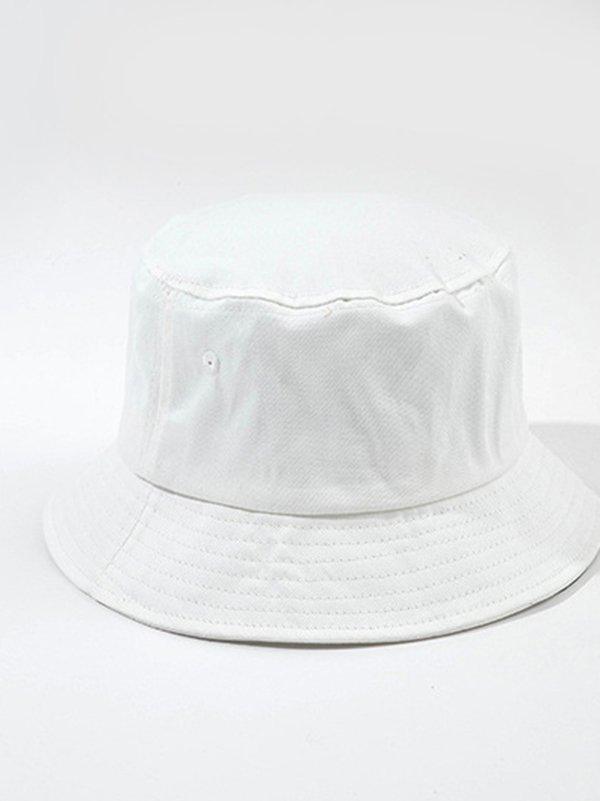 lovevop Solid Color Simple Sun Protection Fisherman Hat