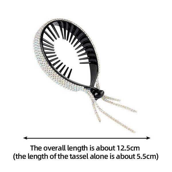 🔥HOT SALE🔥Rhinestone Hairpin Horsetail Clip Ball Head Curler Tassel Decor