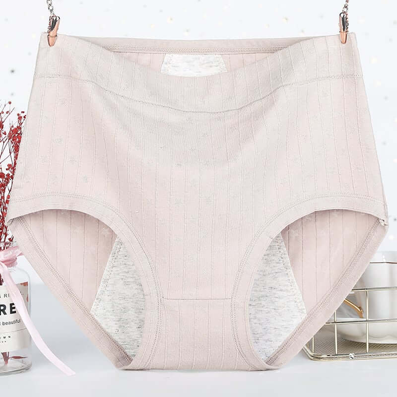 🔥 Buy 5 get 5 free-High waist plus size cotton antibacterial and leak-proof physiological underwear