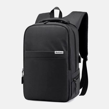 lovevop Men USB Charging Outdoor Nylon Travel Waterproof Large Capacity 13 Inch Laptop Bag Travel Bag Backpack