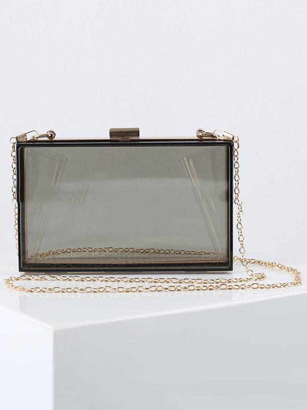 lovevop Transparent Acrylic Single Shoulder Chain Bag