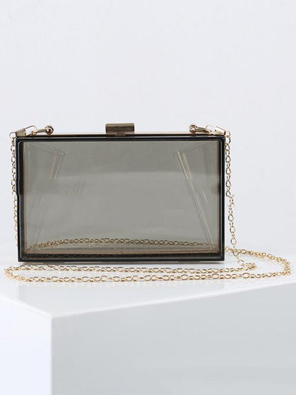 lovevop Transparent Acrylic Single Shoulder Chain Bag