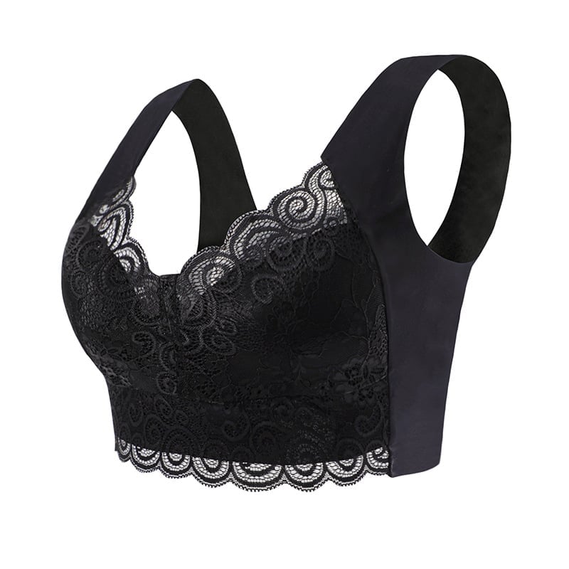 Gather Beautiful Back Lace Bra Without Steel Ring