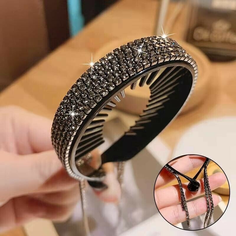 🔥HOT SALE🔥Rhinestone Hairpin Horsetail Clip Ball Head Curler Tassel Decor