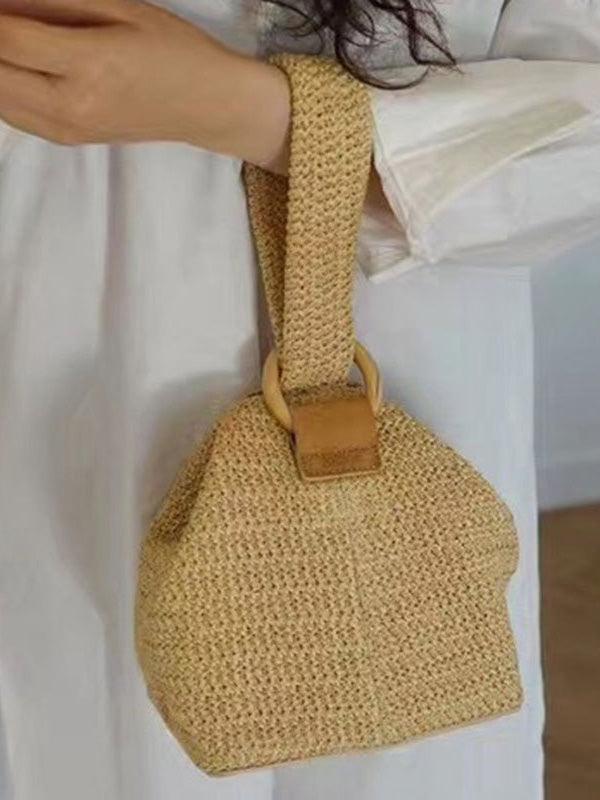 lovevop Casual Simple Weave Handbag