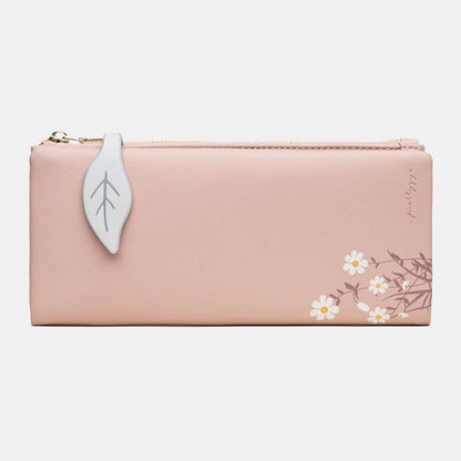 lovevop Women 13 Card Slots Bifold Flower Printed Long Wallet Clutches Bag