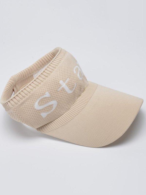lovevop Solid Color Letter Print Breathable Sports Sun Protection Hat