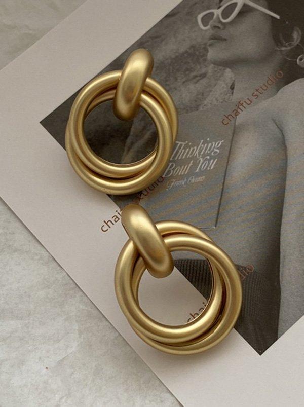 lovevop Vintage Geometry Solid Ear-Ring