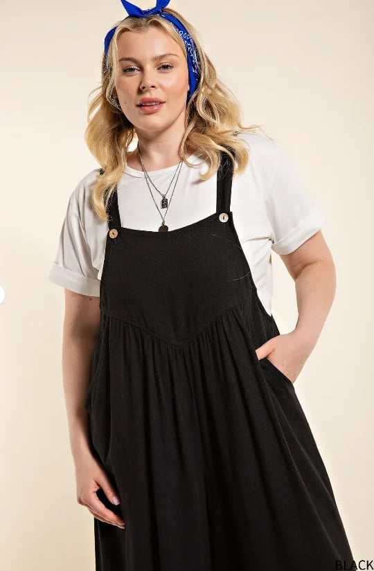 Wide Leg Overalls Straps Jumpsuit