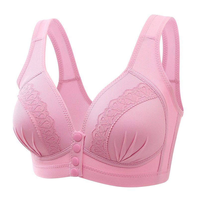 🔥BUY 1 GET 2 FREE(Please add 3 pcs to cart)-2023Front Button Breathable Skin-Friendly Cotton Bra
