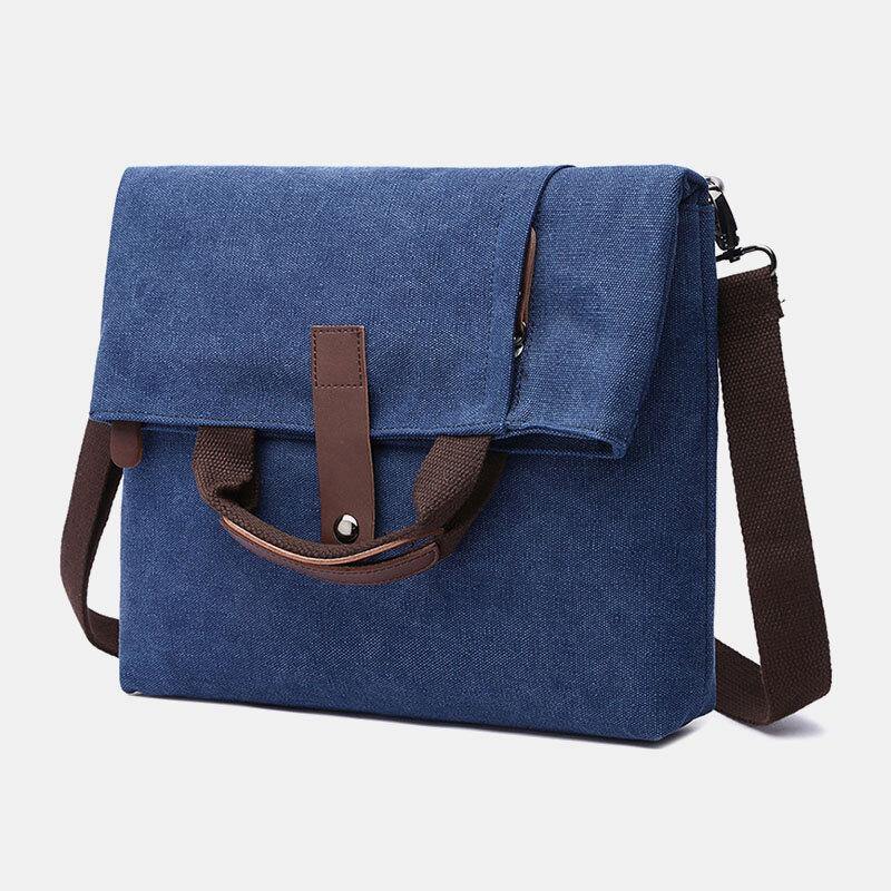 lovevop Men Canvas Anti-theft Water-Resistant Vintage Messenger Bag Shoulder Bag Crossbody Bag Handbag