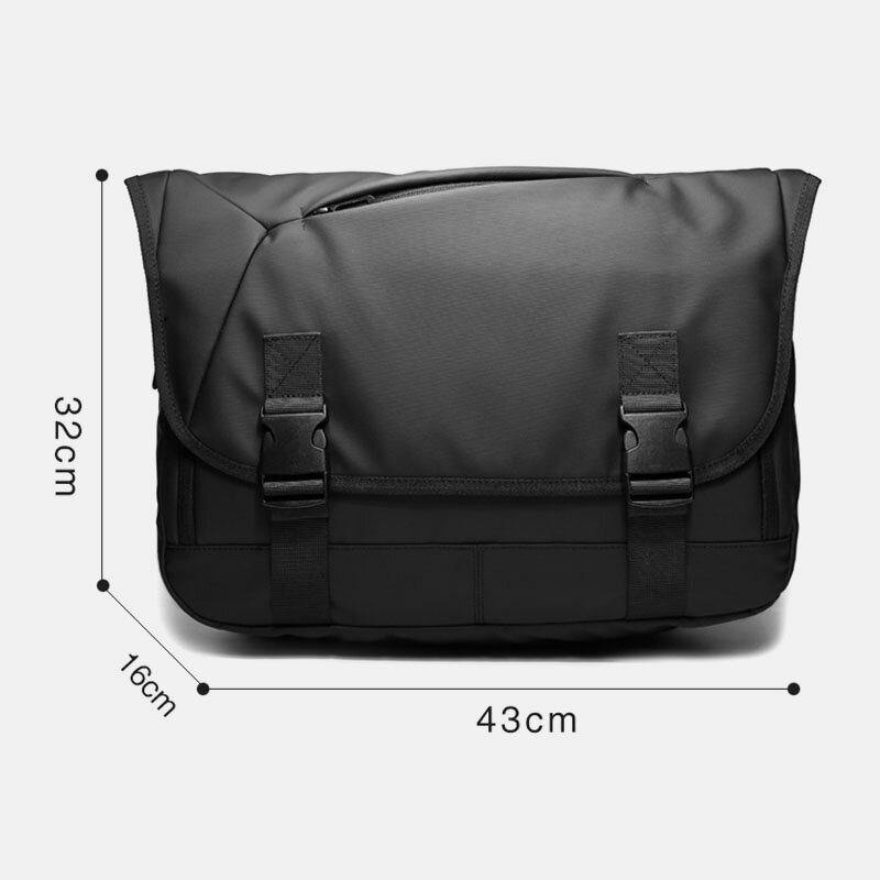 lovevop Men PVC Waterproof Large Capacity Crossbody Bag Multifunction 15.6 Inch Laptop Briefcases Messenger Shoulder Bag