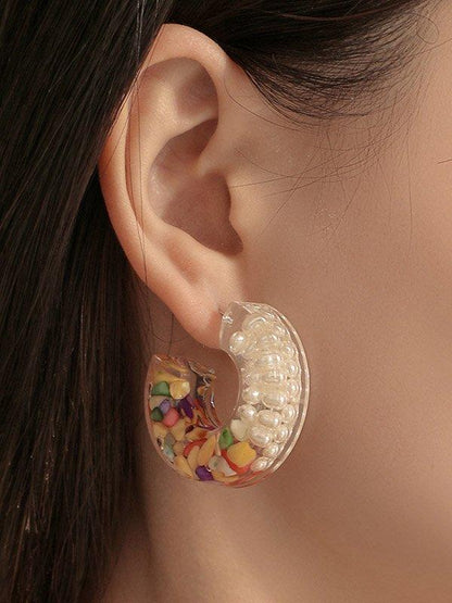 lovevop Original Colorful Stone Resin Earrings