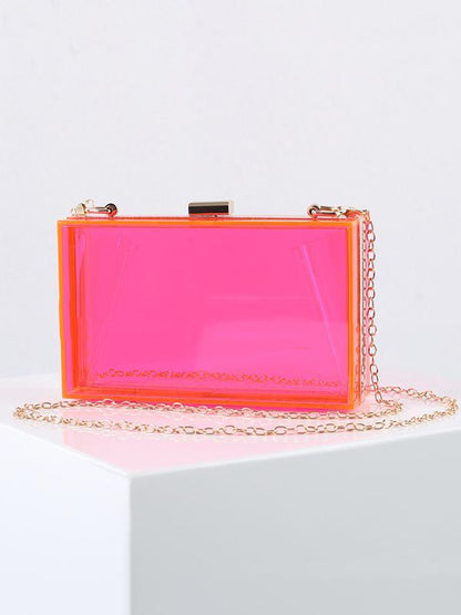 lovevop Transparent Acrylic Single Shoulder Chain Bag