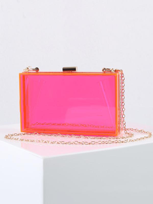 lovevop Transparent Acrylic Single Shoulder Chain Bag