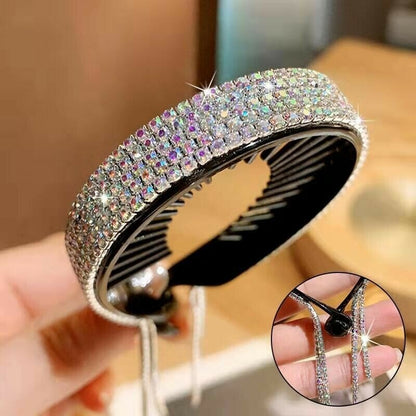 🔥HOT SALE🔥Rhinestone Hairpin Horsetail Clip Ball Head Curler Tassel Decor