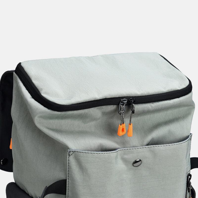 lovevop Men OxFord Cloth Large Capacity Contrast Color Casual Fashion Travel 14 Inch Laptop Bag Backpack With USB Charging