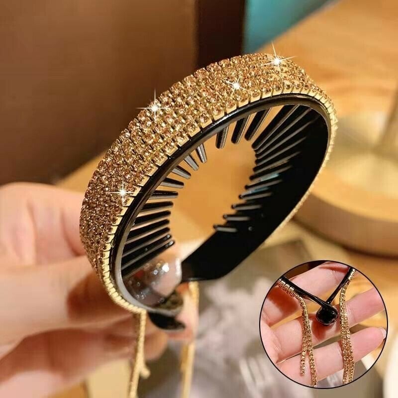 🔥HOT SALE🔥Rhinestone Hairpin Horsetail Clip Ball Head Curler Tassel Decor