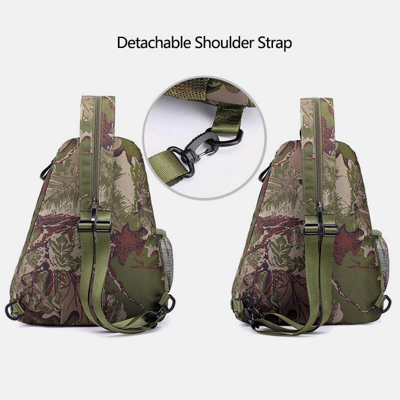 lovevop Men Camouflages Multifunction Large Capacity Waterproof Sport Chest Bag Shoulder Bag Crossbody Bag Backpack