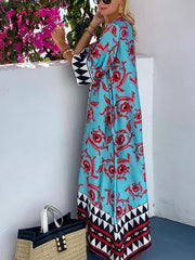 Bohemian Fashion Casual Printed Long Dress
