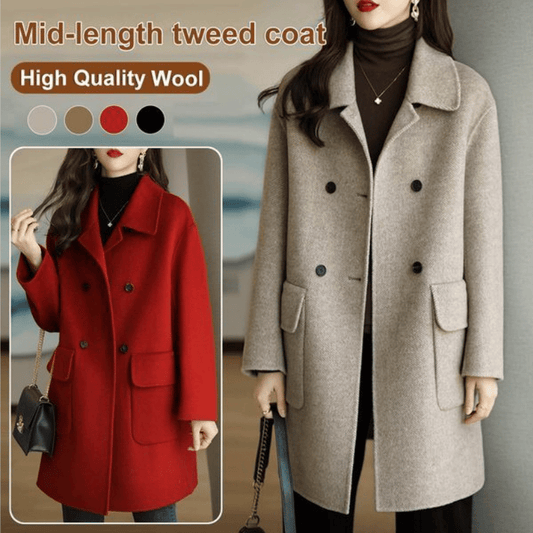 Women's Mid-Length Premium Elegant Cashmere Coat