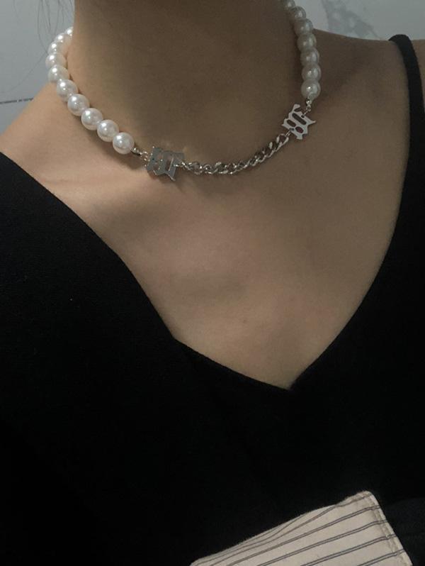 lovevop Chic Pearl Split-Joint Necklace