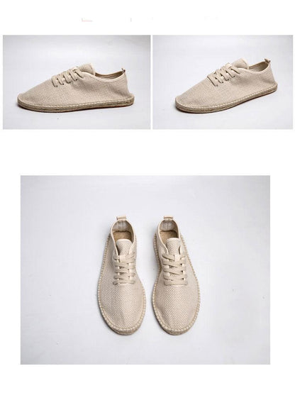 lovevop Summer Men's Casual Cotton Linen Retro Shoes