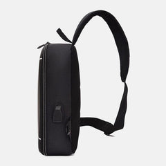 lovevop Men Nylon USB Charging Casual Outdoor Brief Chest Bag Shoulder Bag