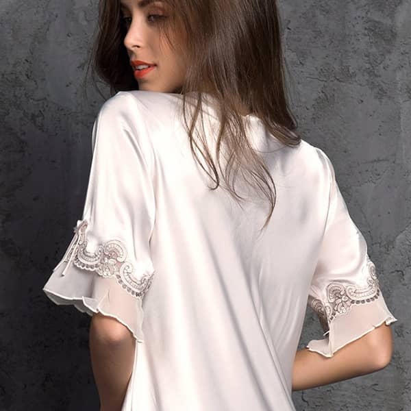 🎁Summer Hot Sale🎁Lace Nightclothes Ice Silk Short Sleeve