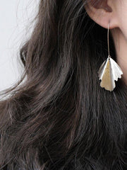 lovevop Retro Simple Leaf Shape Eardrop  Earrings Accessories