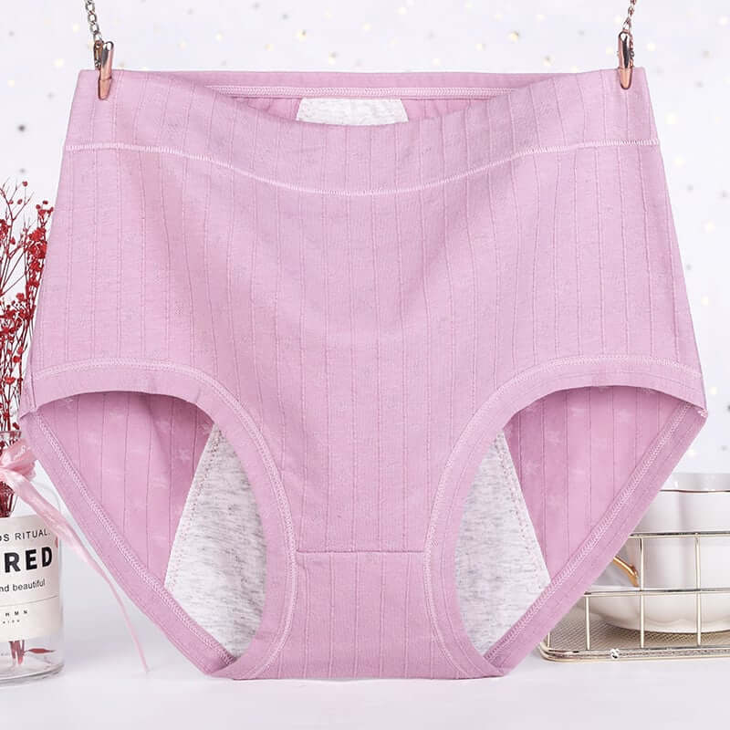 🔥 Buy 5 get 5 free-High waist plus size cotton antibacterial and leak-proof physiological underwear