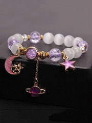 lovevop Original Alloy Star&Moon&Planet Beads Bracelet