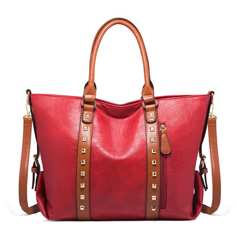 lovevop Large-capacity Leather Shoulder Bag For Ladies