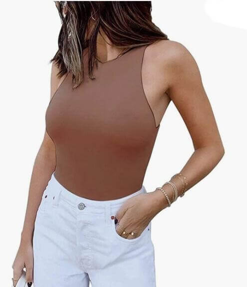Women's sexy sleeveless work undershirt one-piece top