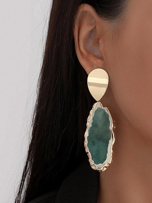 lovevop Original Stylish Irregular Geometry Resin Earrings