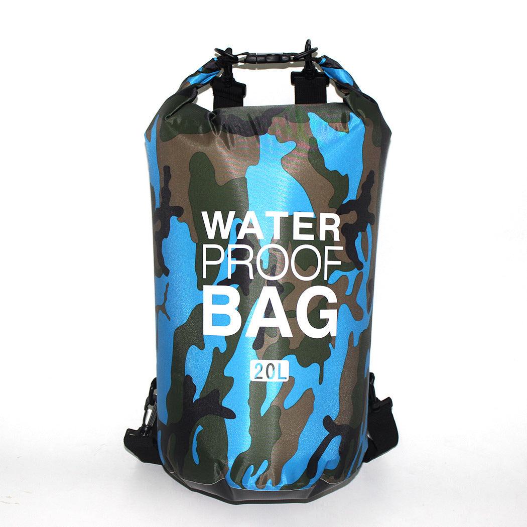 lovevop Outdoor Waterproof Bag Camouflage Polyester Double Shoulder Waterproof Bag Portable Beach Backpack