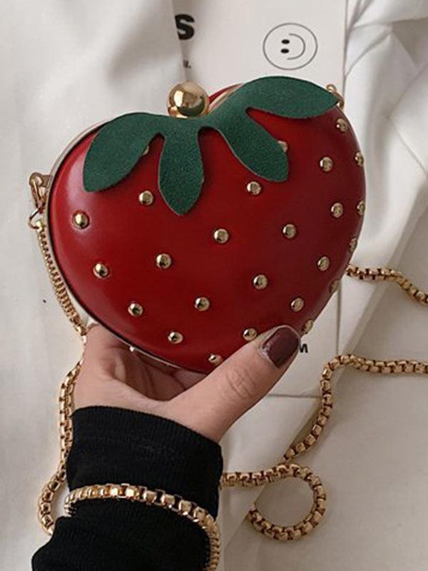lovevop Urban Strawberry Shape PU Shoulder Bag