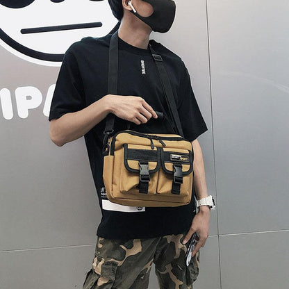 lovevop Men Canvas Large Capacity USB Charging Vintage Hippie Messenger Bag Crossbody Bag Shoulder Bag