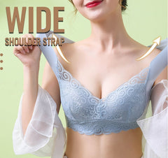 Gather Beautiful Back Lace Bra Without Steel Ring