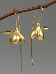 lovevop Magnolia Natural Flower Earrings