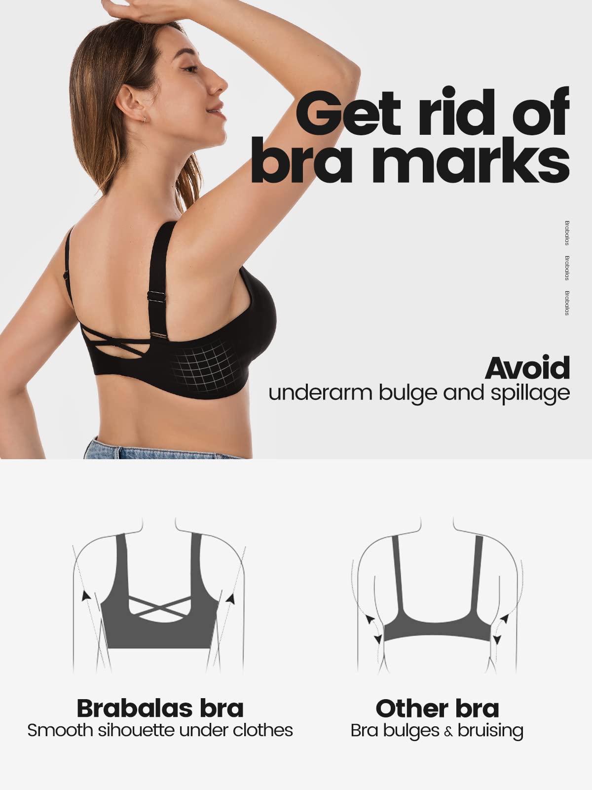 Plus Size Up to 42G Soft Criss-Cross Vest Bra