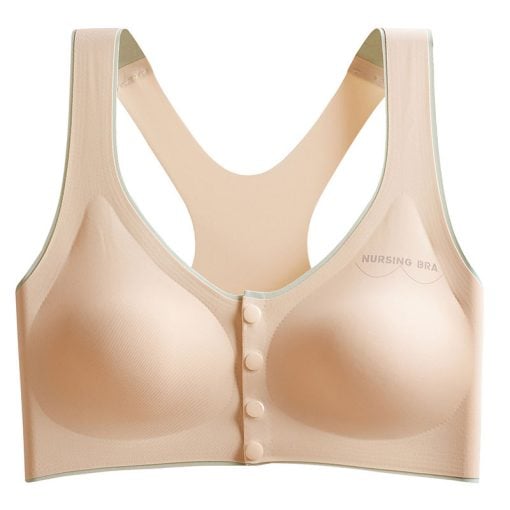 2022 New Arrival Plus Size Ice Silk Front Button Sleeping Yoga Bra