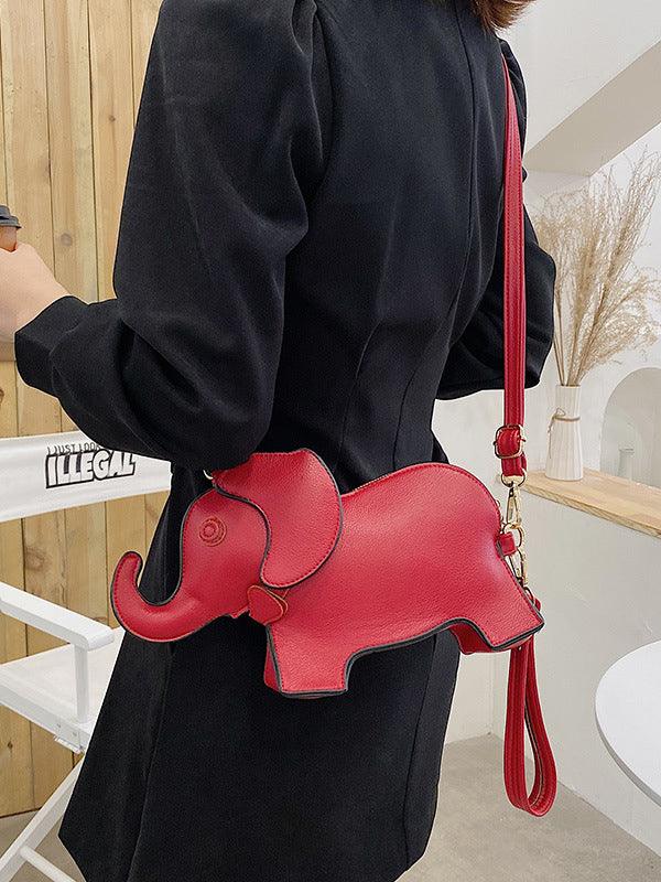 lovevop PU Elephant Shape Shoulder Bag Handbag