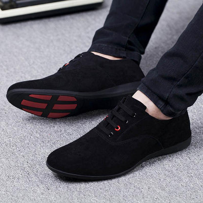 lovevop Breathable Solid Color Men's All-match Casual Shoes