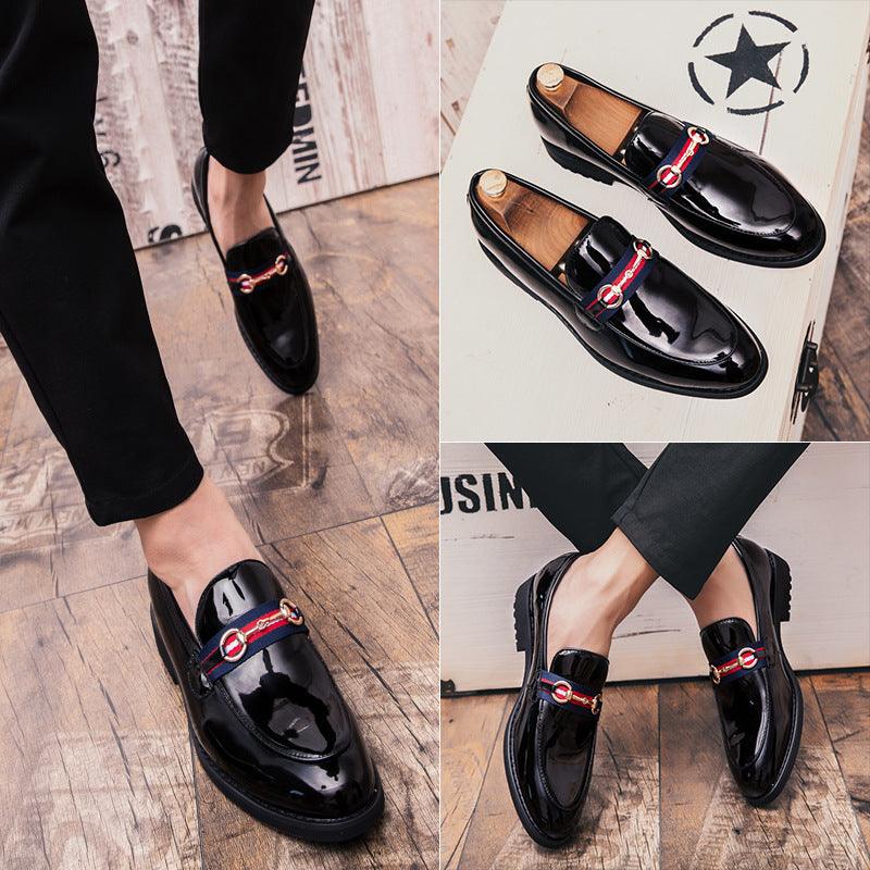 lovevop Tassel Men's Shoes Korean Style Shaved Leather Retro Pointed Toe Shoes
