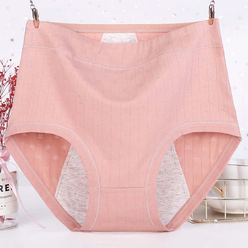 🔥 Buy 5 get 5 free-High waist plus size cotton antibacterial and leak-proof physiological underwear